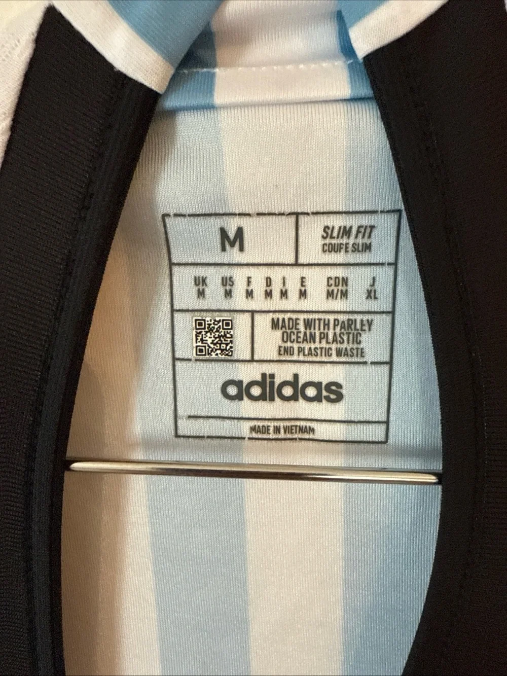 Adidas Argentina Jersey World Cup 2022 Home Soccer Shirt Slim Blue/White Men Med